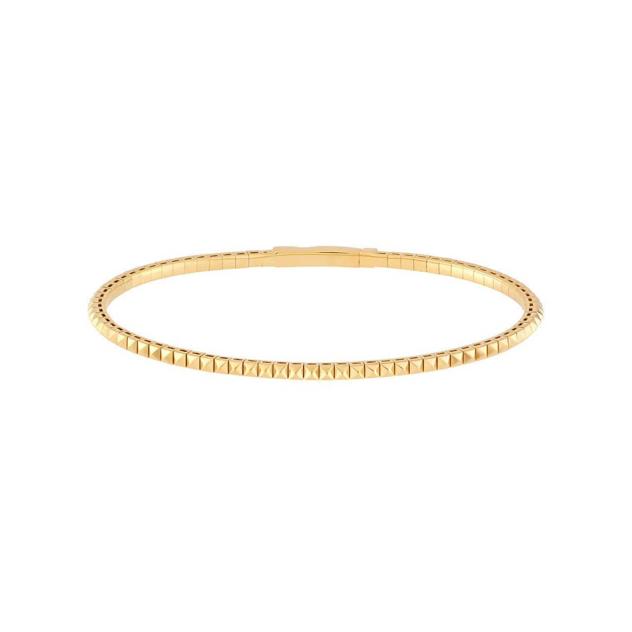 Birmingham Jewelry - 14K Yellow Gold Square Link Flexi Bracelet - Birmingham Jewelry