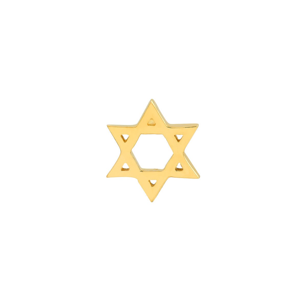 Birmingham Jewelry - 14K Yellow Gold Star of David Stud Earrings - Birmingham Jewelry