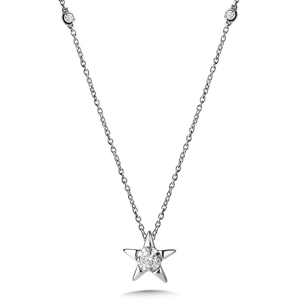 Birmingham Jewelry - 14K Yellow Gold Star - Shaped Diamond Star Necklace - Birmingham Jewelry