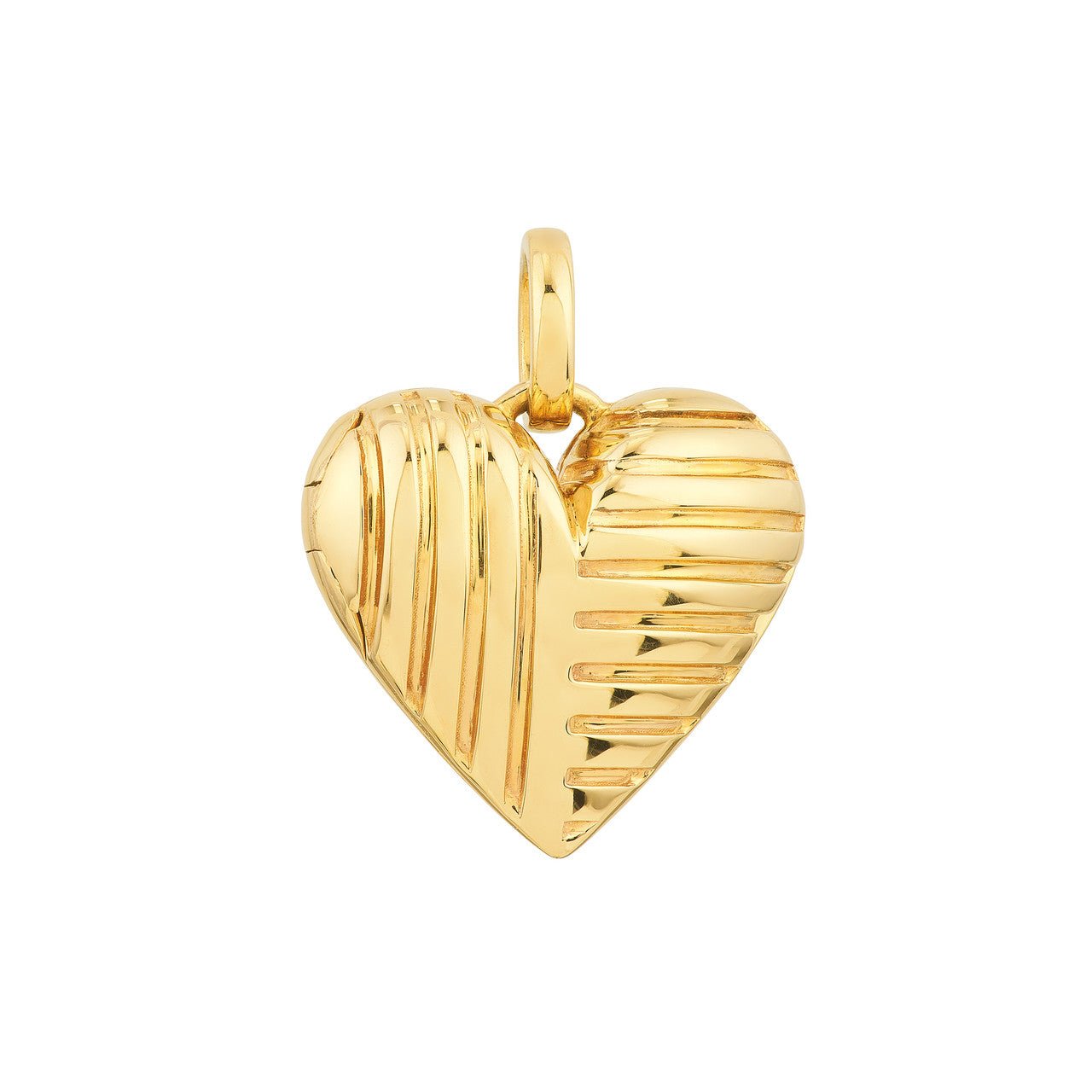 Birmingham Jewelry - 14K Yellow Gold Textured Heart Locket - Birmingham Jewelry