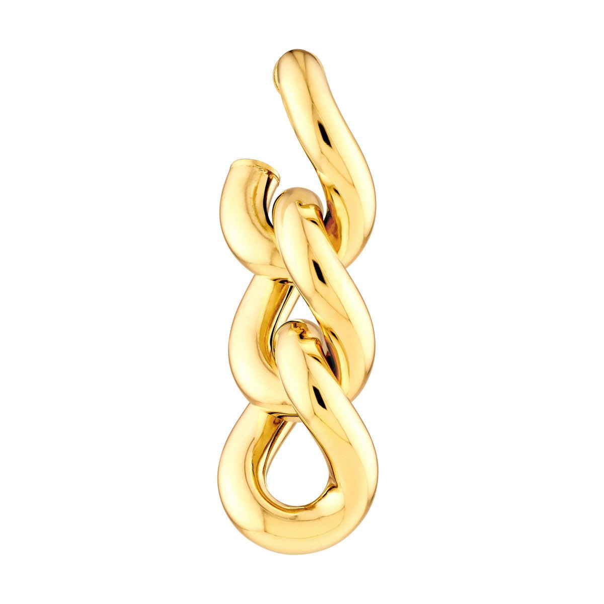 Birmingham Jewelry - 14K Yellow Gold Triple Curb Link Dangle Earrings - Birmingham Jewelry