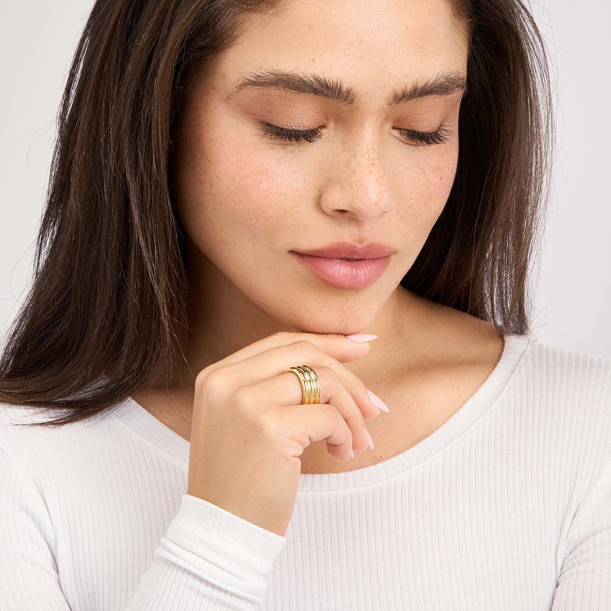 Birmingham Jewelry - 14K Yellow Gold Triple Ridge Band Ring - Birmingham Jewelry