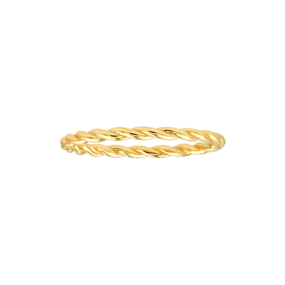 Birmingham Jewelry - 14K Yellow Gold Twisted Rope Band Ring - Birmingham Jewelry