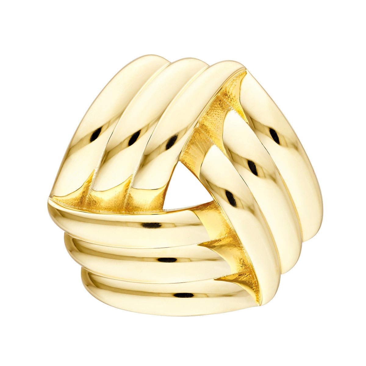 Birmingham Jewelry - 14K Yellow Polished Triple Weave Earrings - Birmingham Jewelry