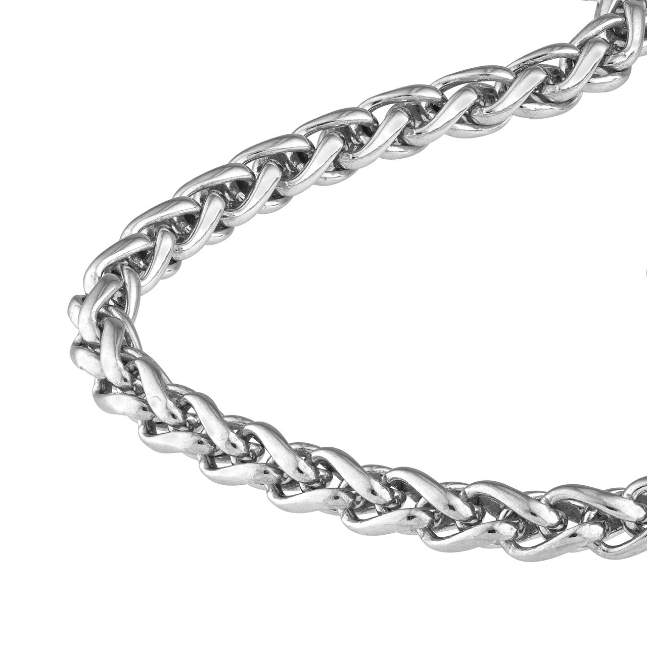 Birmingham Jewelry - Sterling Silver 4.30mm Half Round Spiga Chain Bracelet - Birmingham Jewelry