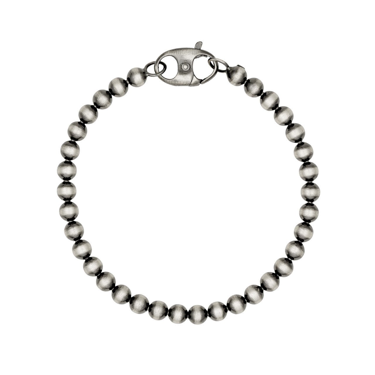 Birmingham Jewelry - Sterling Silver 5.00mm Round Bead Mariner Lock Chain Bracelet - Birmingham Jewelry