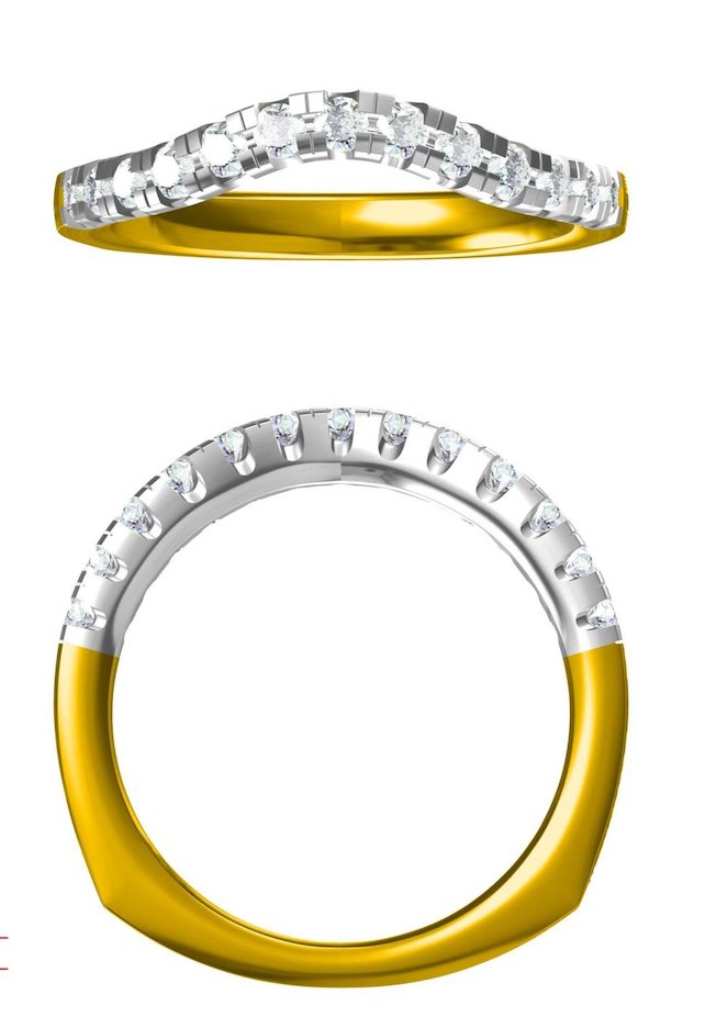 Custom Order Valina - Special Order For (IRE720) R9302BW Wedding Band - Birmingham Jewelry