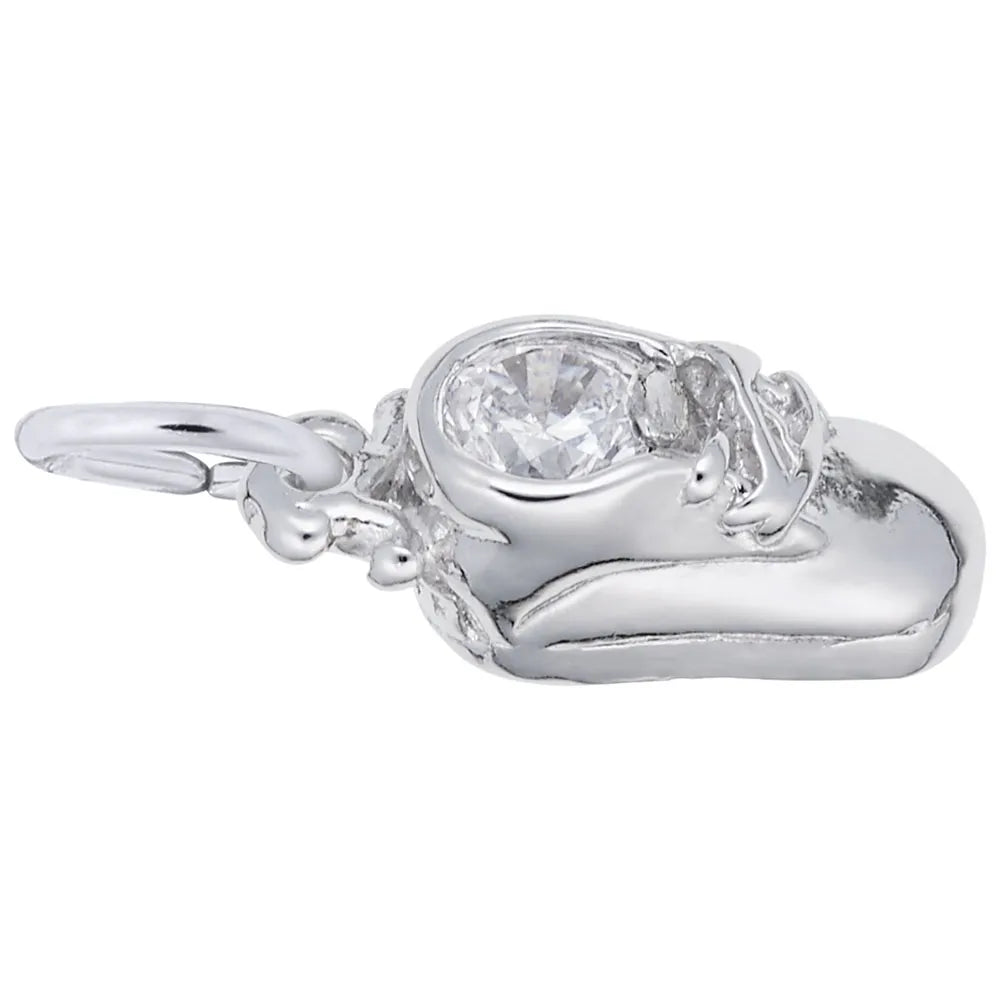 Rembrandt Charms - April Baby Shoe Charm - 2734-004 Rembrandt Charms Charm Birmingham Jewelry