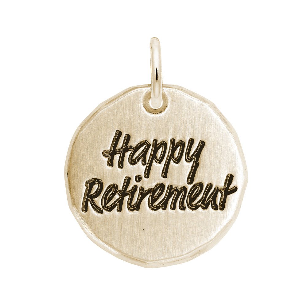 Rembrandt Charms - Happy Retirement Tag - 1066 Rembrandt Charms Charm Birmingham Jewelry