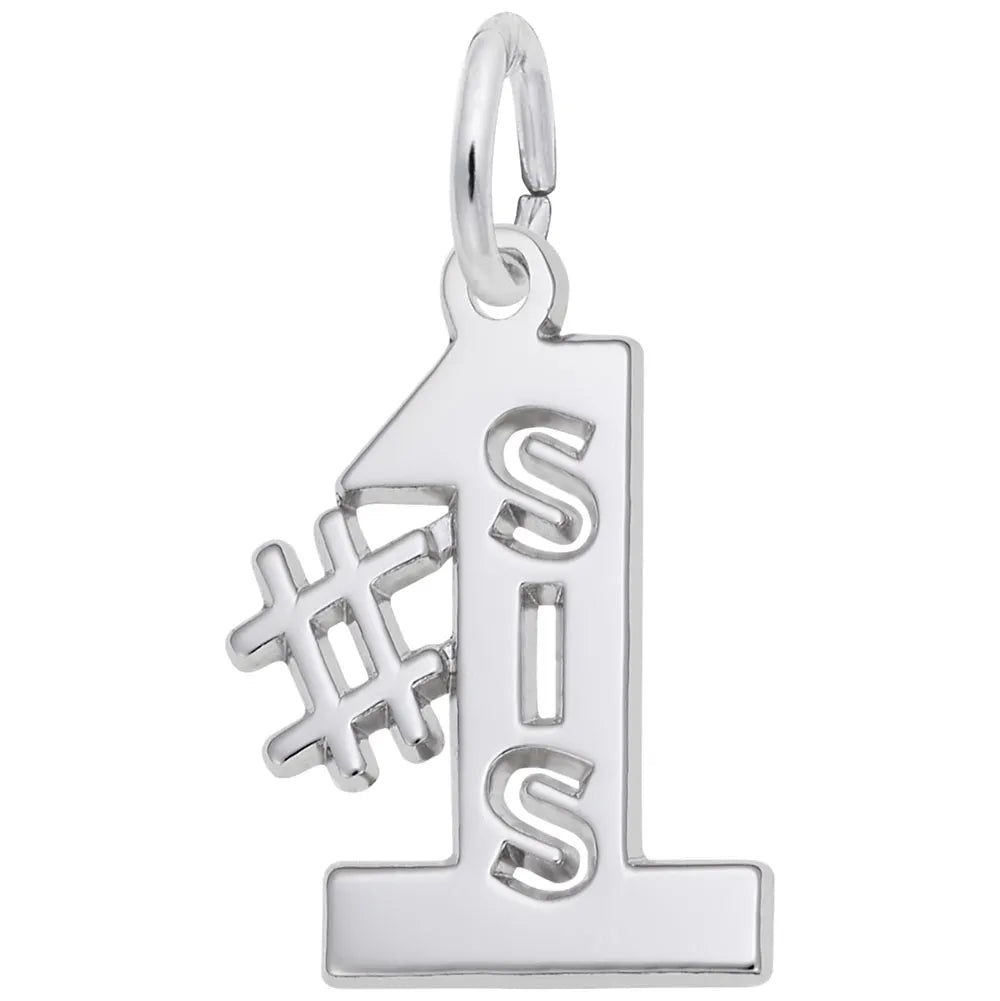Rembrandt Charms - Rembrandt Charms - Number One Sister Charm - 6103 - Birmingham Jewelry