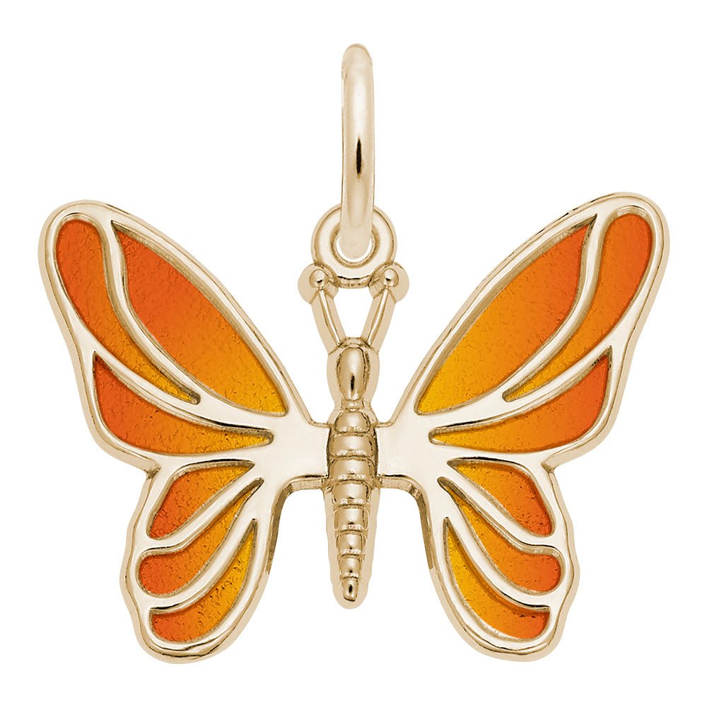 Rembrandt Charms - Rembrandt Charms - Painted Butterfly Charm - 2429 - 001 - Birmingham Jewelry