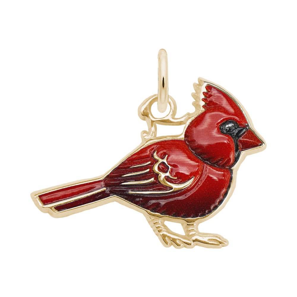 Rembrandt Charms - Painted Cardinal Charm - 1012-001 Rembrandt Charms Charm Birmingham Jewelry