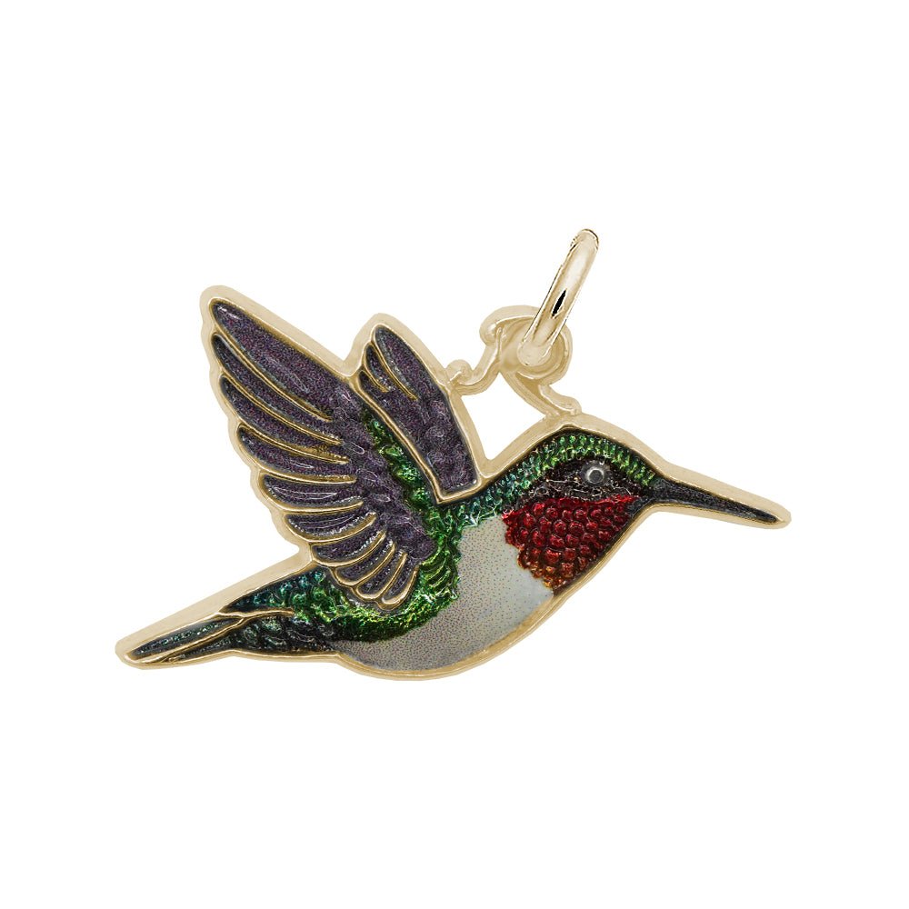 Rembrandt Charms - Rembrandt Charms - Painted Hummingbird Charm - 1144 - 001 - Birmingham Jewelry