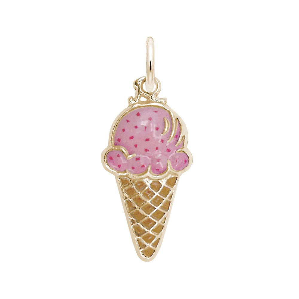 Rembrandt Charms - Painted Ice Cream Cone - 1013-001 Rembrandt Charms Charm Birmingham Jewelry