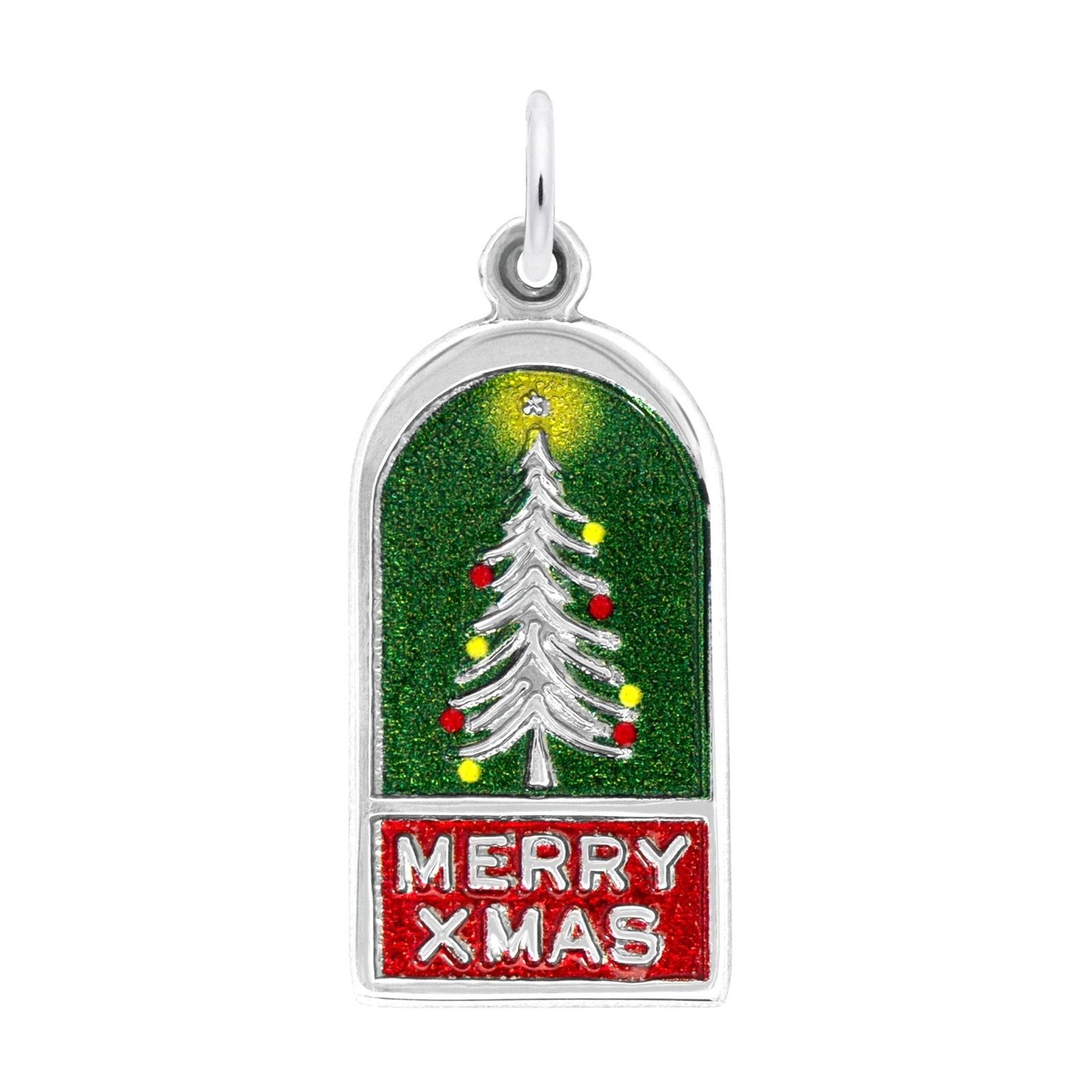 Rembrandt Charms - Rembrandt Charms - Painted Merry Xmas Tree - 4446 - 001 - Birmingham Jewelry