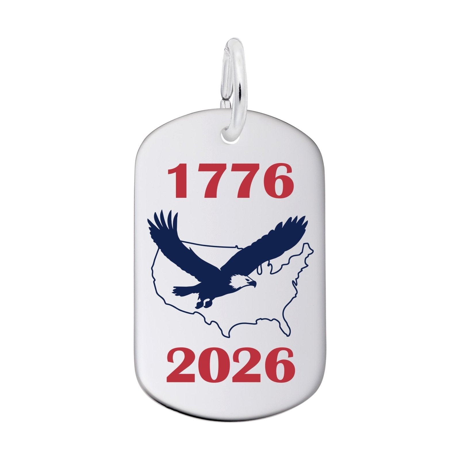 Rembrandt Charms - Rembrandt Charms - Painted USA 250 – 1776 - 2026 Eagle Charm - 1253 - Birmingham Jewelry