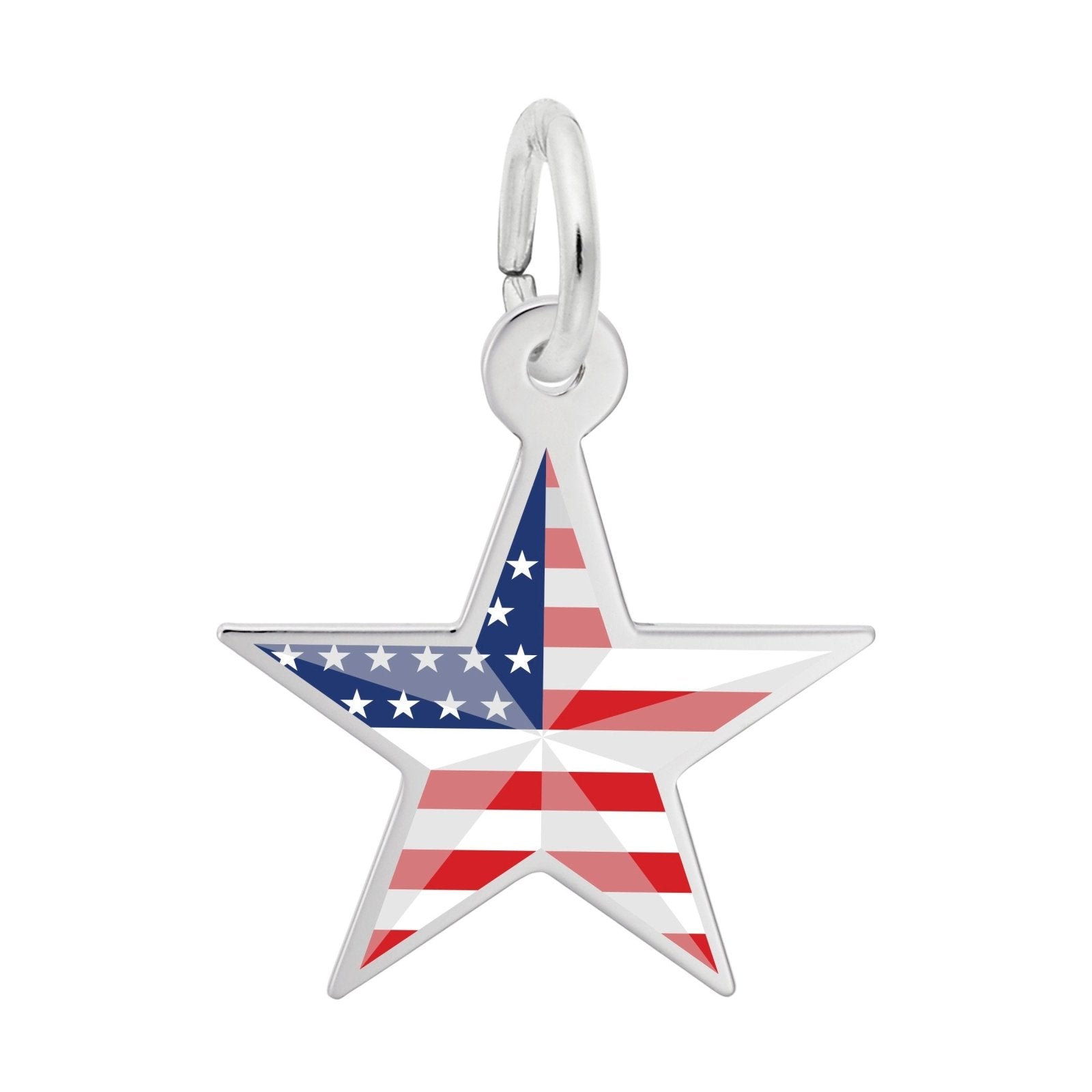 Rembrandt Charms - Rembrandt Charms - Painted USA 250 – Stars & Stripes Star Charm - 1225 - Birmingham Jewelry