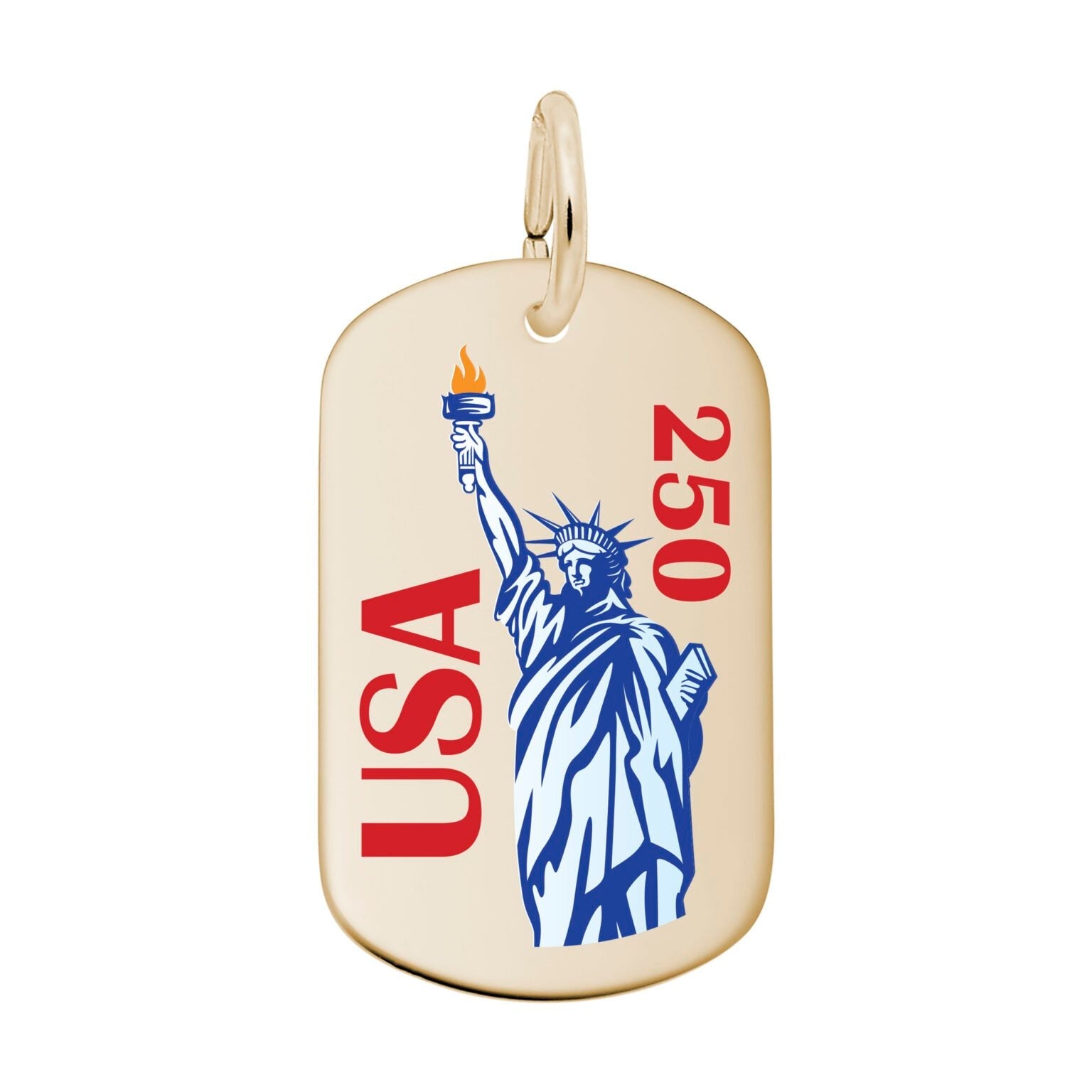 Rembrandt Charms - Rembrandt Charms - Painted USA 250 – Statue of Liberty Charm - 1212 - Birmingham Jewelry