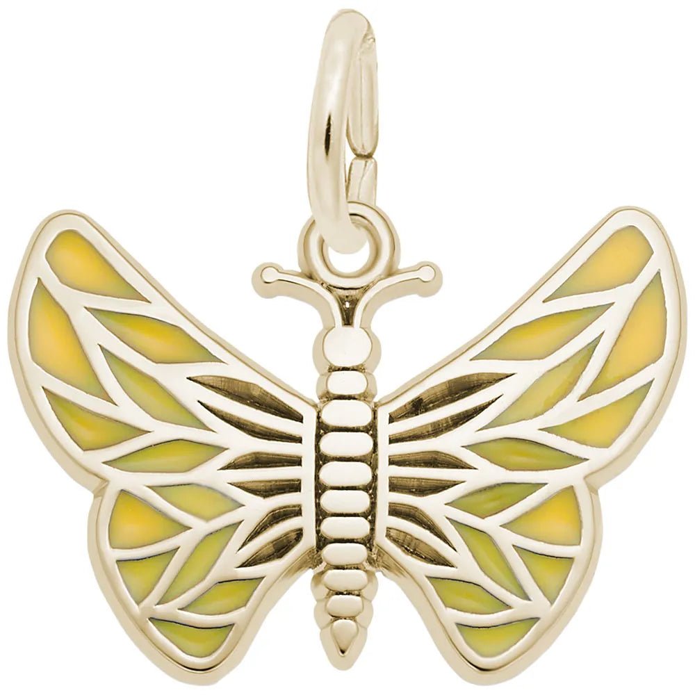 Rembrandt Charms - Rembrandt Charms - Painted Wings Butterfly Charm - 8128 - Birmingham Jewelry