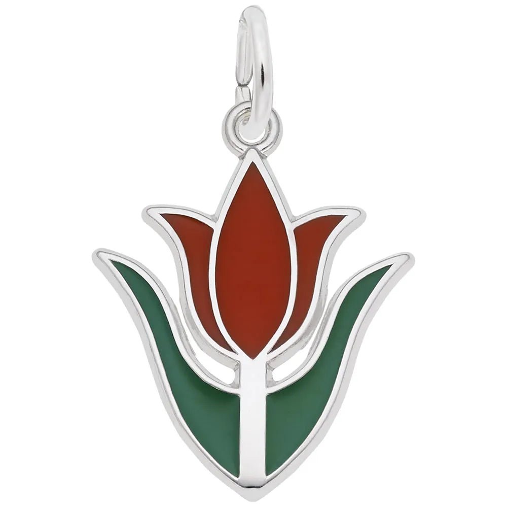 Rembrandt Charms - Rembrandt Charms - Red Tulip Flower Charm - 8335 - Birmingham Jewelry