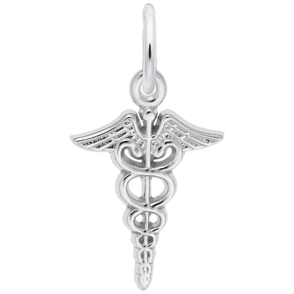 Rembrandt Charms - Rembrandt Charms - Small Caduceus Charm - 0542 - Birmingham Jewelry