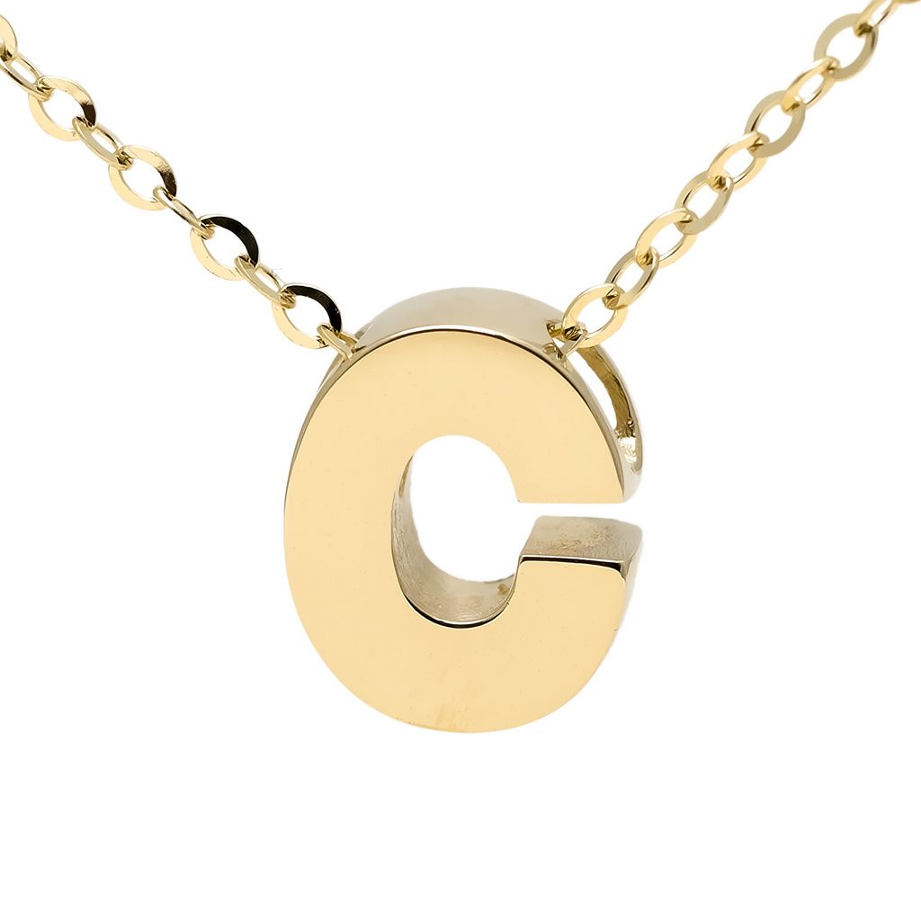 14K Gold Initial "C" Necklace Birmingham Jewelry Necklace Birmingham Jewelry