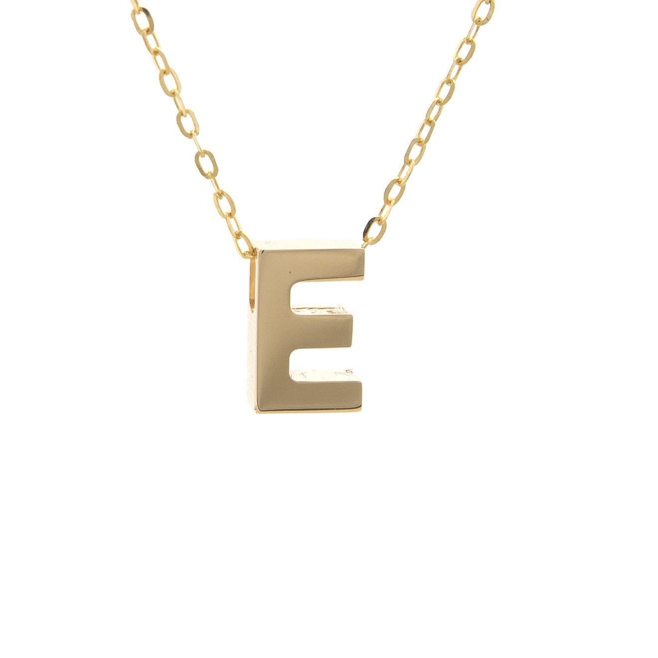 14K Gold Initial "E" Necklace Birmingham Jewelry Necklace Birmingham Jewelry