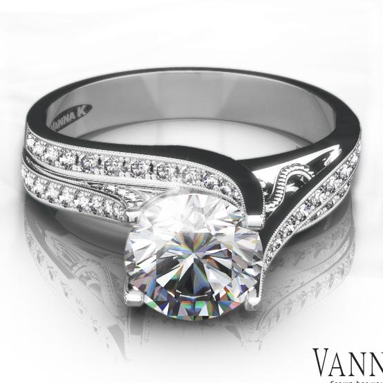 Vanna K - 18RGL00613DCZ VANNA K Engagement Ring Birmingham Jewelry