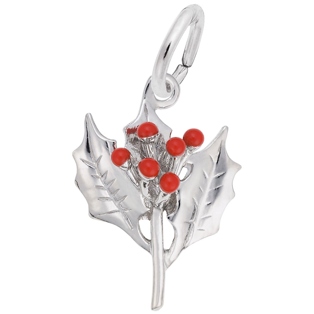 Rembrandt Charms - Christmas Holly Charm - 2349 Rembrandt Charms Charm Birmingham Jewelry