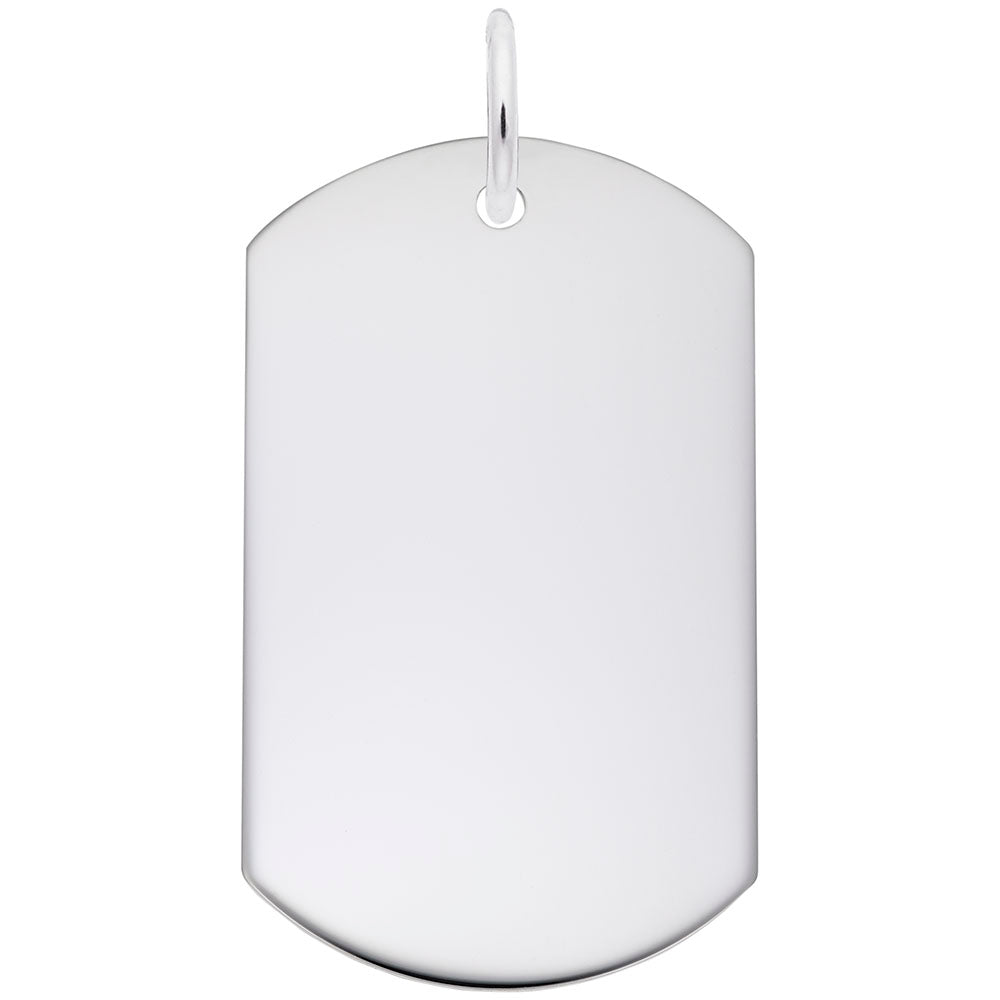 Rembrandt Charms - Dog Tag Polished Finish - 8400 Rembrandt Charms Charm Birmingham Jewelry