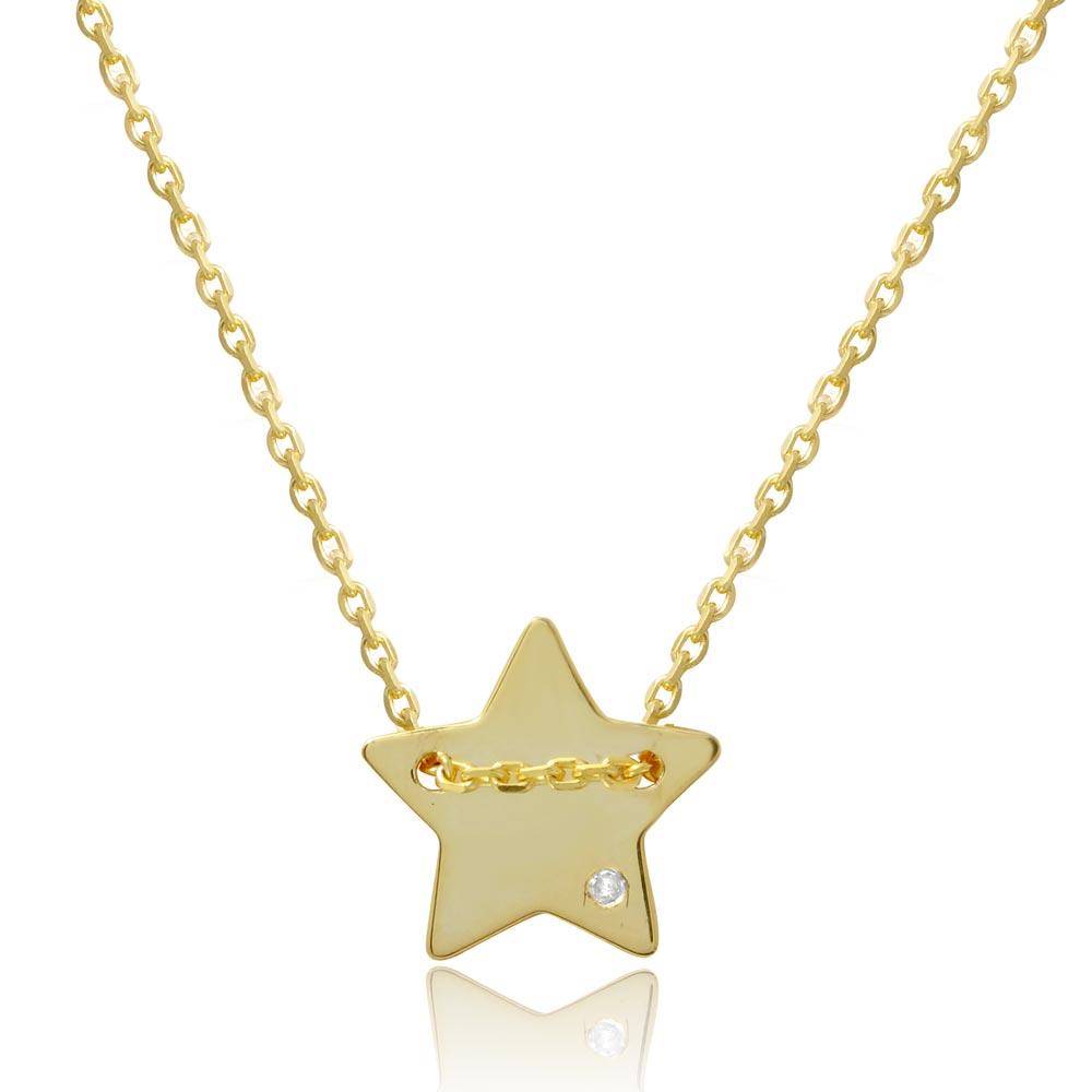 Star Shaped Necklace with CZ Birmingham Jewelry Silver Necklace Birmingham Jewelry