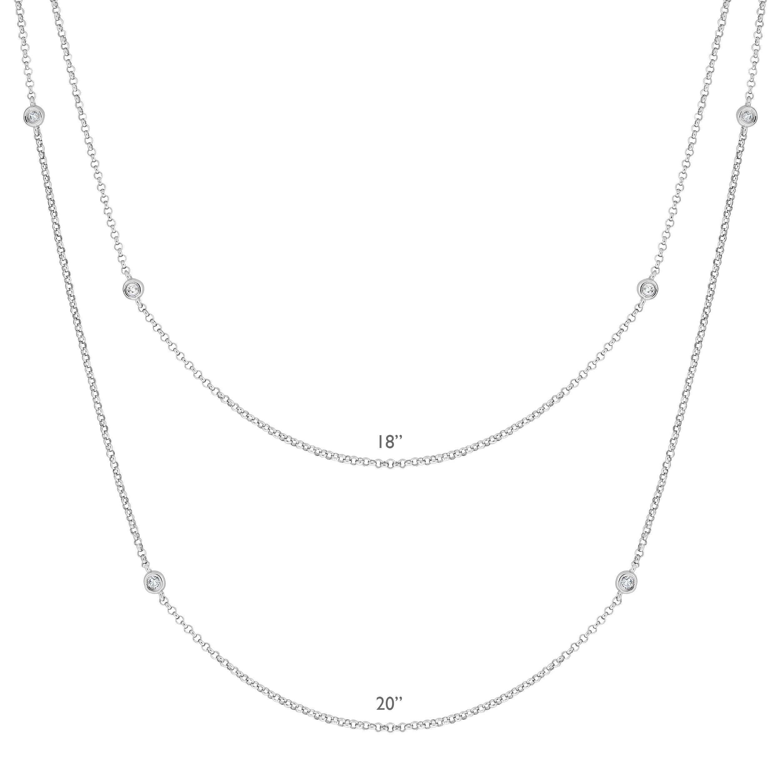 Silver Necklace - BJEESP286D Birmingham Jewelry Silver Necklace Birmingham Jewelry