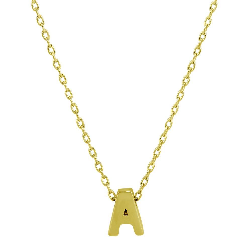 Small Initial A Necklace (Silver) Birmingham Jewelry Silver Necklace Birmingham Jewelry