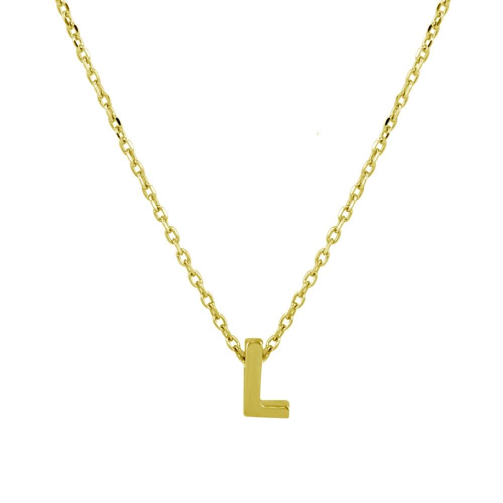 Small Initial L Necklace (Silver) Birmingham Jewelry Silver Necklace Birmingham Jewelry
