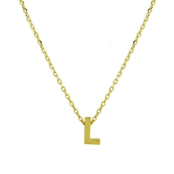 Small Initial L Necklace (Silver) Birmingham Jewelry Silver Necklace Birmingham Jewelry 