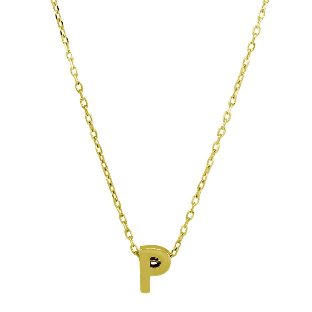Small Initial P Necklace (Silver) Birmingham Jewelry Silver Necklace Birmingham Jewelry