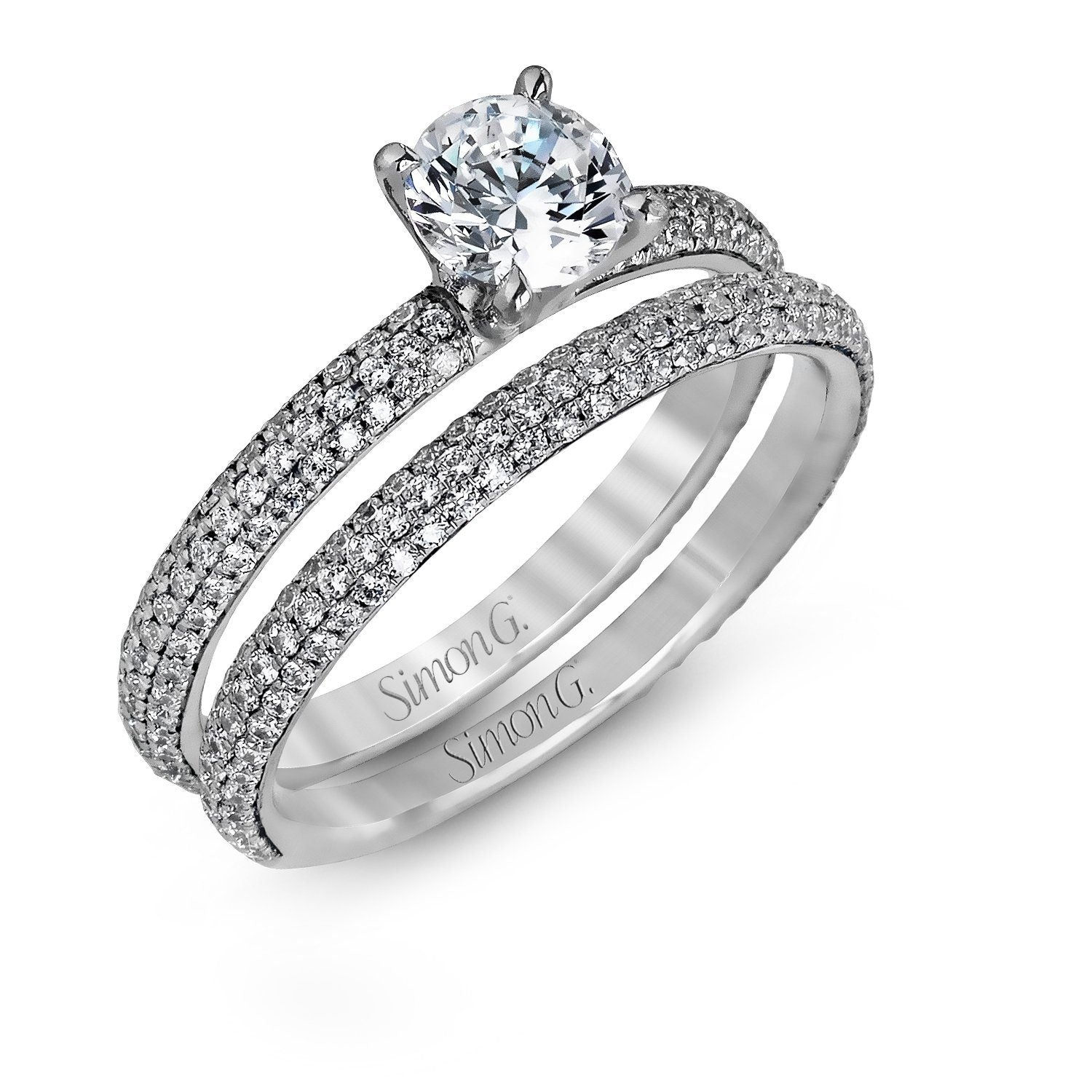 Simon G - LP1935 Simon G Engagement Ring Set Birmingham Jewelry