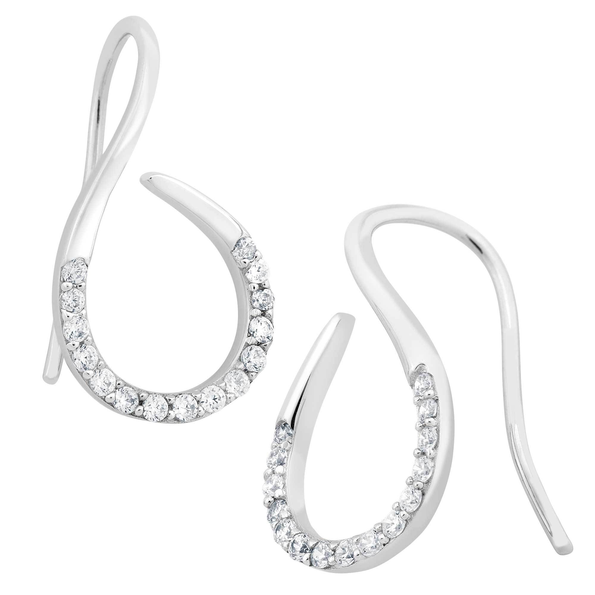 Silver Slide Earrings - BJSESE1156 Birmingham Jewelry Silver Earrings Birmingham Jewelry