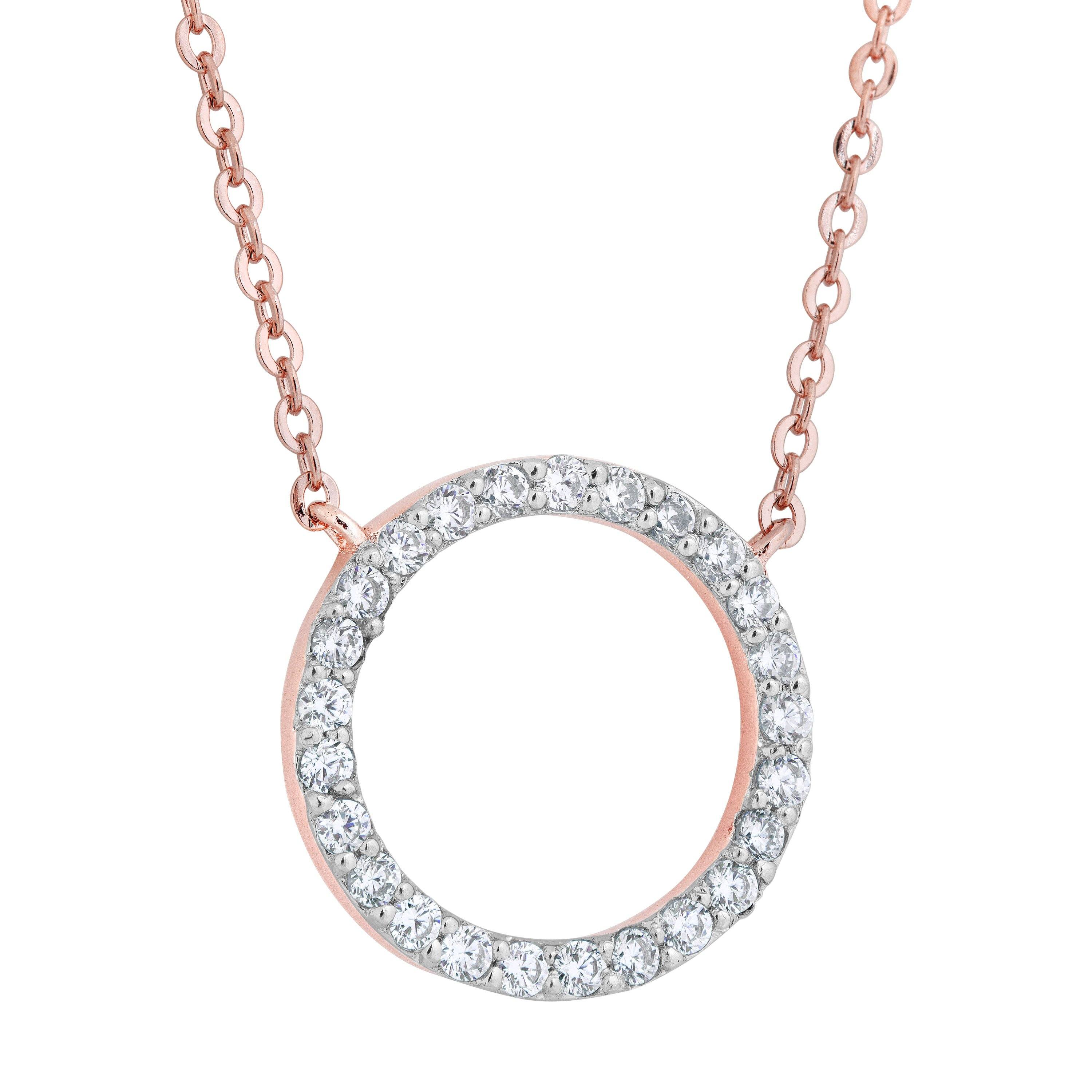 Silver Circle Necklace - BJSESP404RP Birmingham Jewelry Silver Necklace Birmingham Jewelry