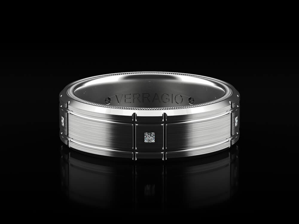 VWD-7909 VERRAGIO Men's Wedding Band Birmingham Jewelry Verragio Jewelry | Matching Wedding Band VWD-7909