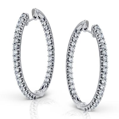 ZEGHANI - ZE219 Monte Carlo ZEGHANI Hoop Earrings Birmingham Jewelry