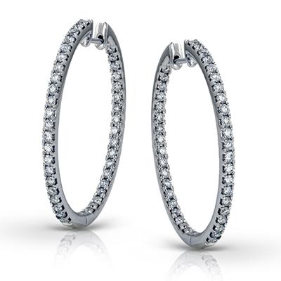 ZEGHANI - ZE220 Monte Carlo ZEGHANI Hoop Earrings Birmingham Jewelry