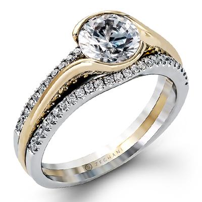 ZEGHANI - ZR1048 Golden Eye ZEGHANI Engagement Ring Birmingham Jewelry