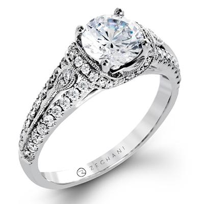 Zeghani - ZR984 Monte Carlo 14K White Gold / Round