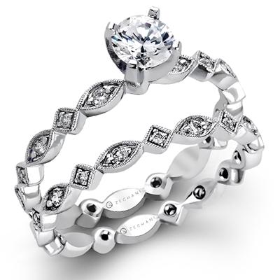 ZEGHANI - ZR228 Ibiza (Set) ZEGHANI Engagement Ring Set Birmingham Jewelry
