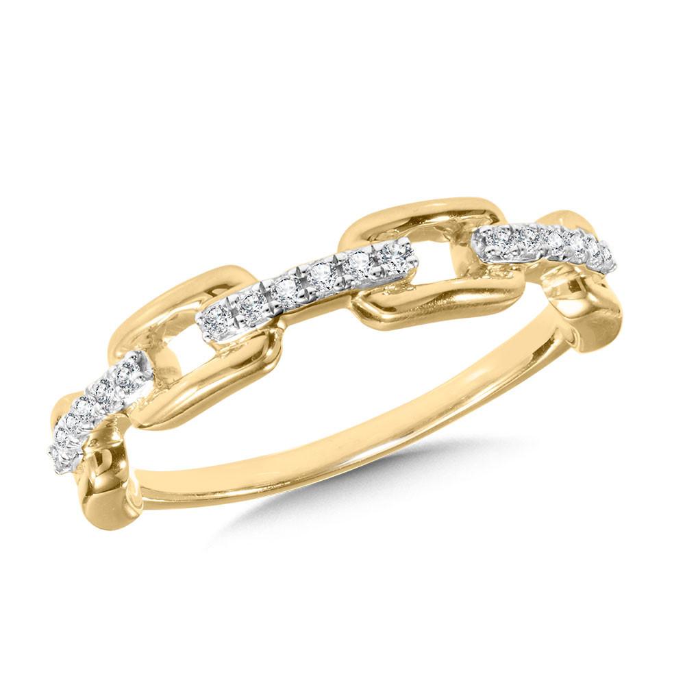 10K DIAMOND PAPERCLIP LOOPS RING Birmingham Jewelry Ring Birmingham Jewelry