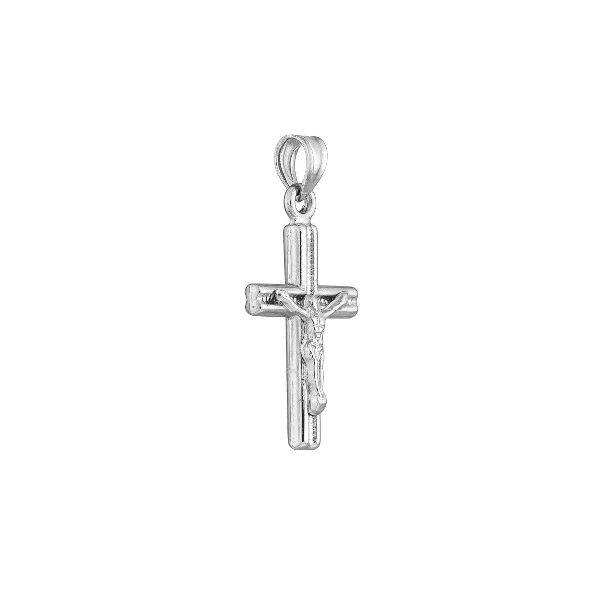 10K White Gold Textured Crucifix Pendant Birmingham Jewelry Pendant Birmingham Jewelry