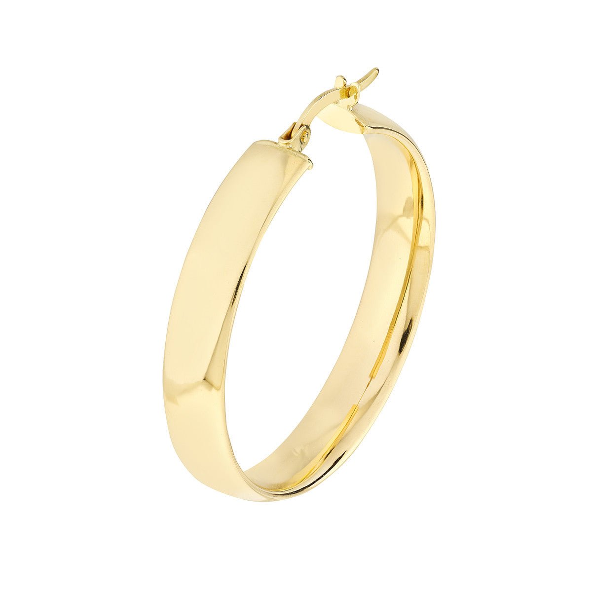 Birmingham Jewelry - 10K Yellow Gold 30mm Round Polished Hoops - Birmingham Jewelry