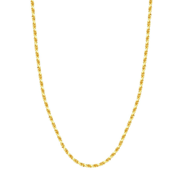 10K Yellow Gold 3.8mm D/C Rope Chain with Lobster Lock Birmingham Jewelry Chain Birmingham Jewelry 
