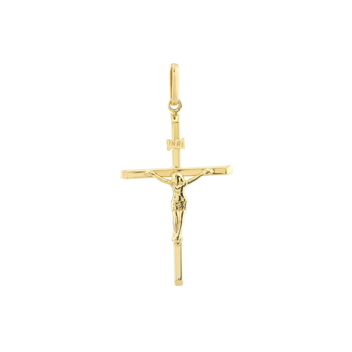 10K Yellow Gold High Polished Crucifix Pendant Birmingham Jewelry Pendant Birmingham Jewelry